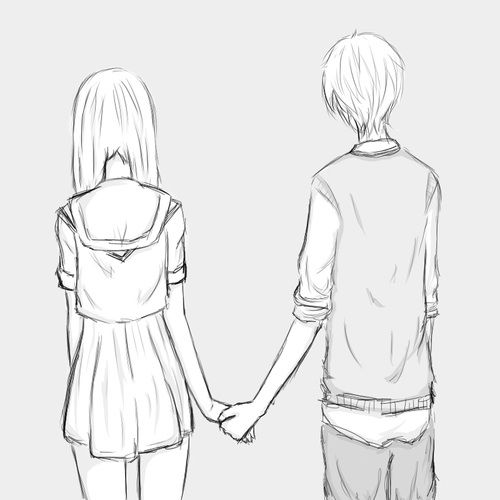 Featured image of post Anime Couple Holding Hands Drawing Reference