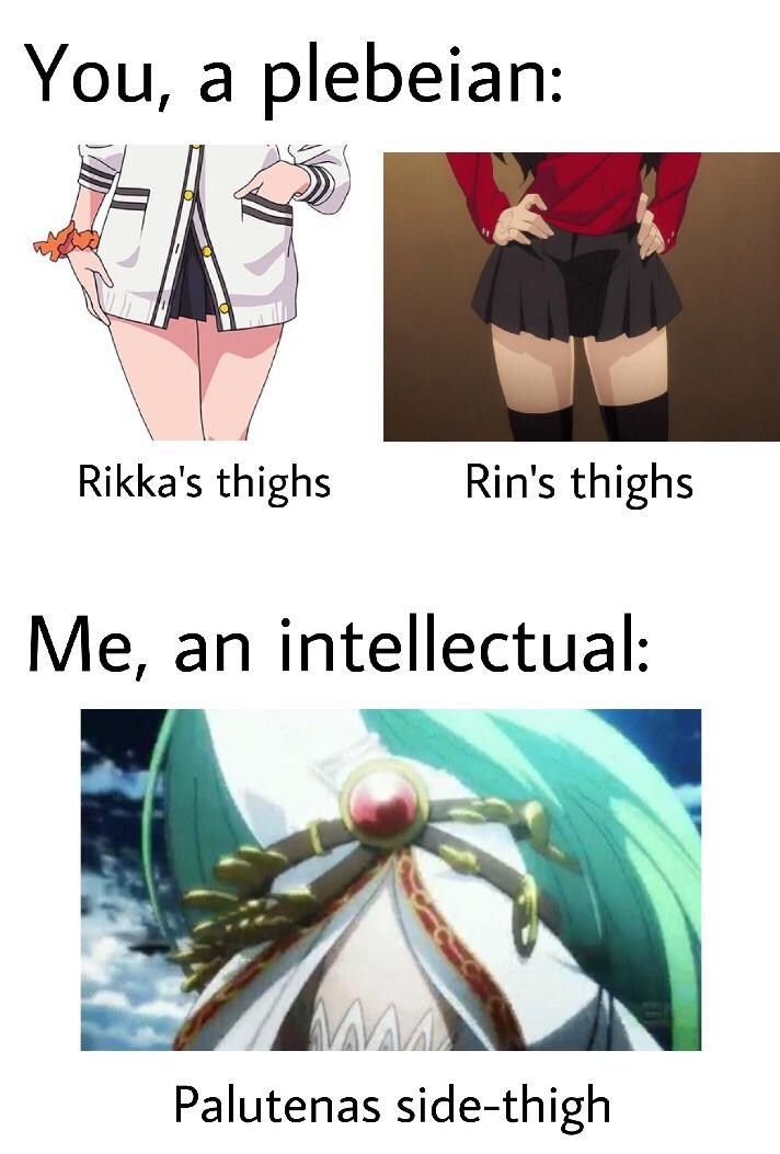 Featured image of post Anime Thigh Religion Meme