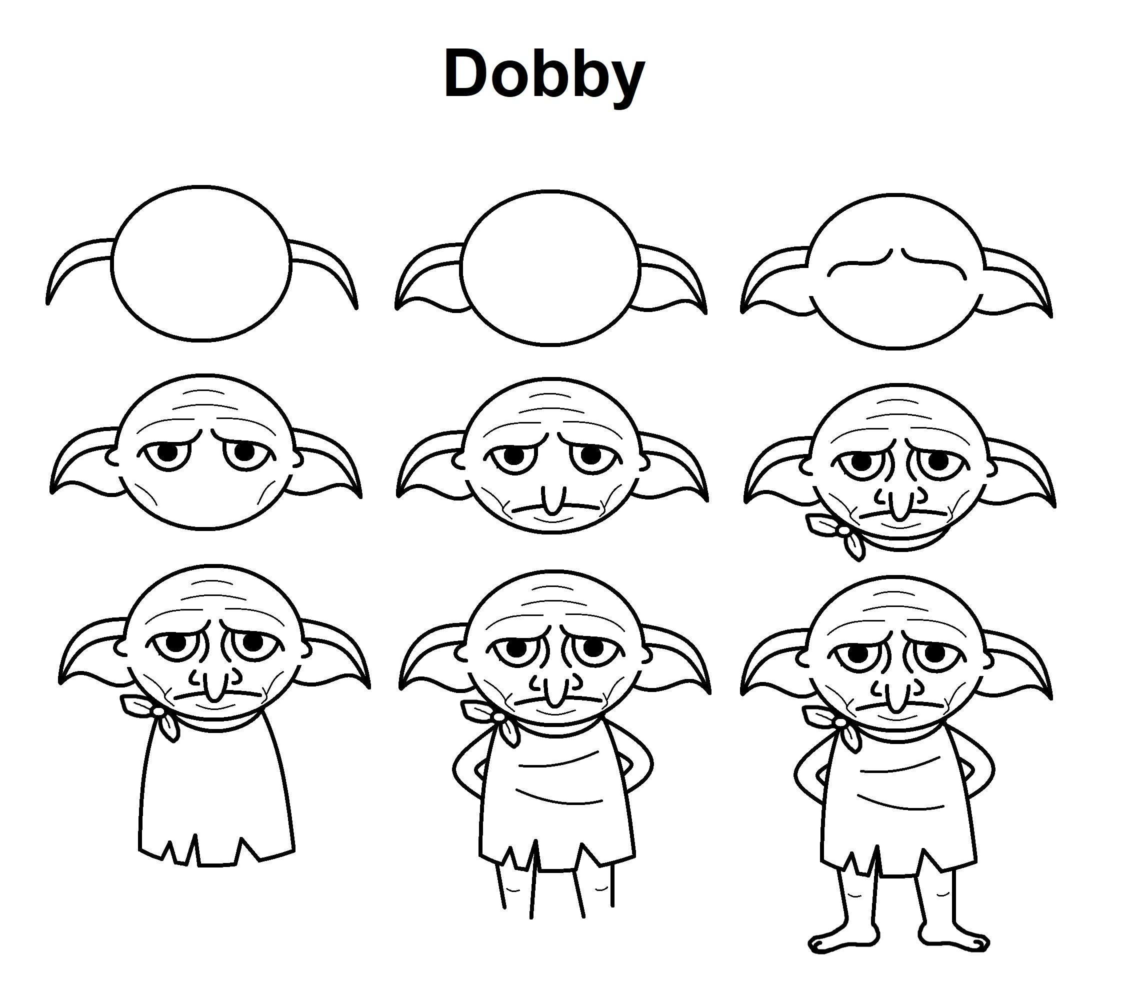 Featured image of post Dobby Drawing Easy Step By Step