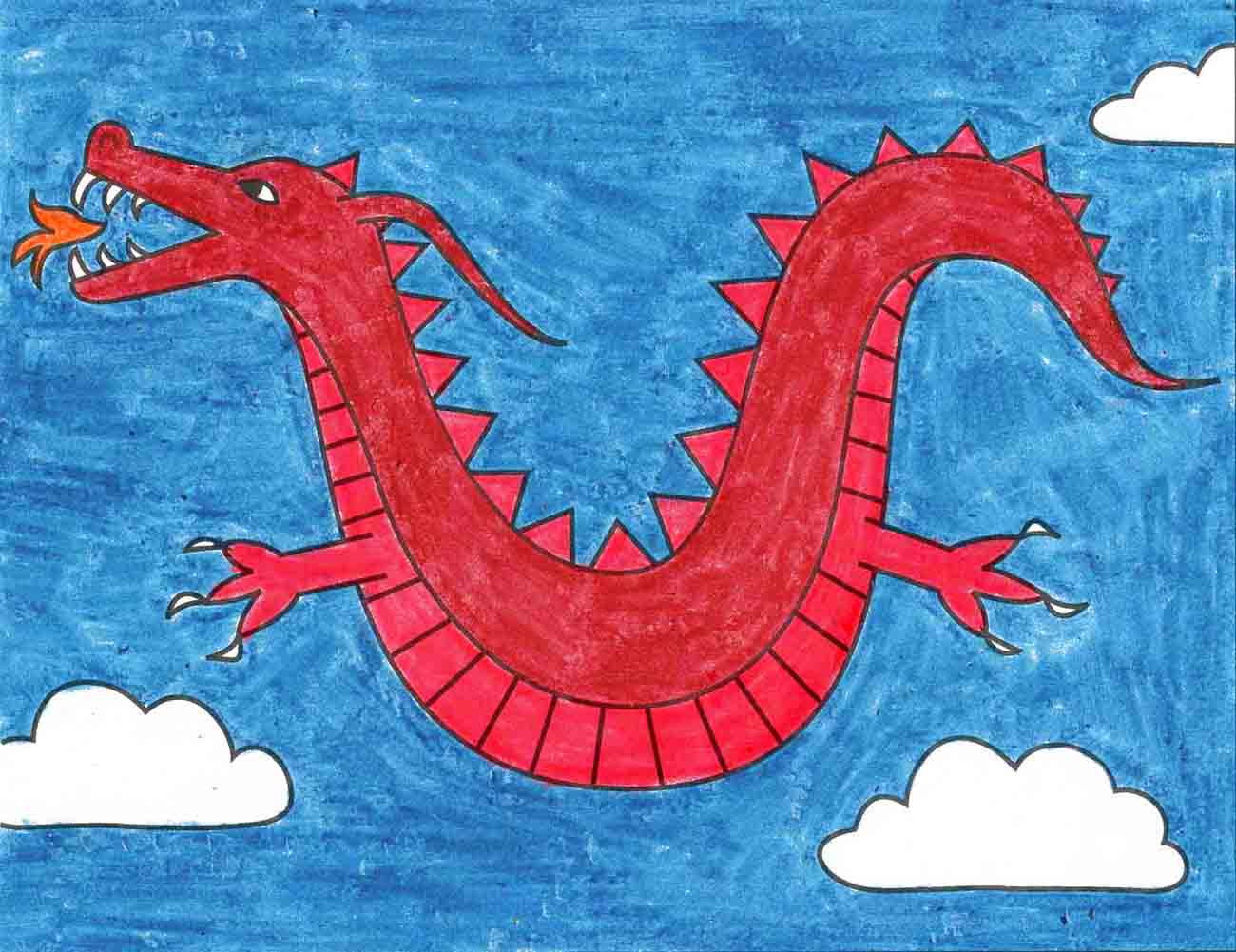 Featured image of post Full Body Dragon Drawing Easy For Kids