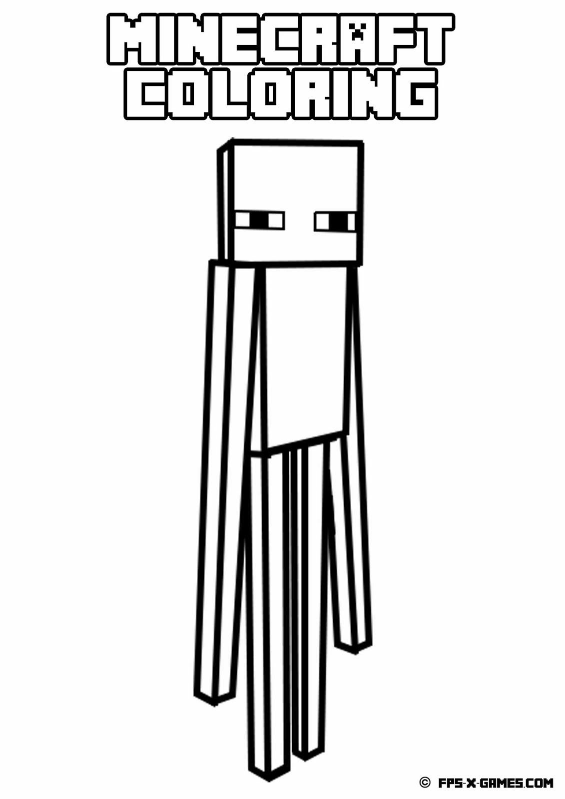 Featured image of post Minecraft Coloring Pages Enderman