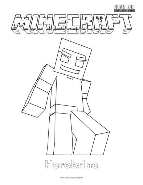 Featured image of post Minecraft Coloring Pages Herobrine