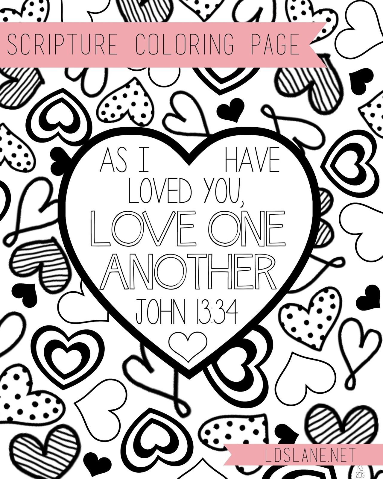 Featured image of post Printable Love One Another Coloring Page