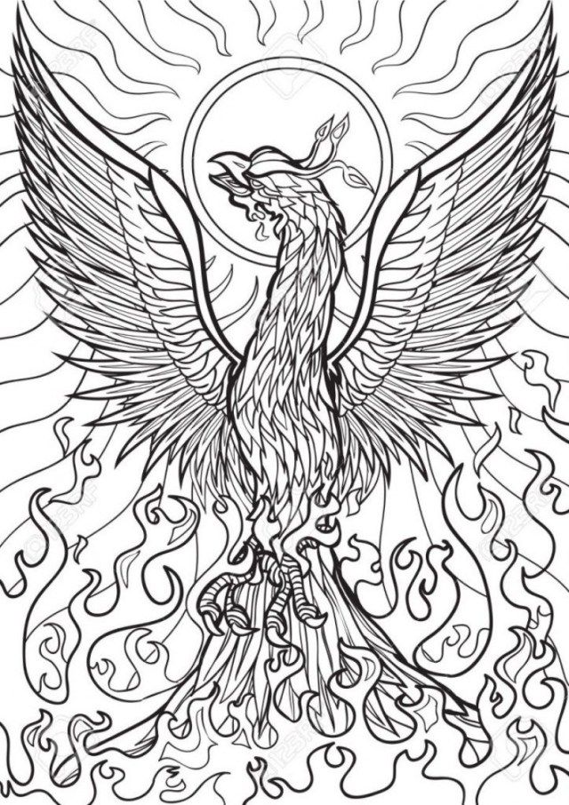 Featured image of post Printable Phoenix Coloring Pages For Adults