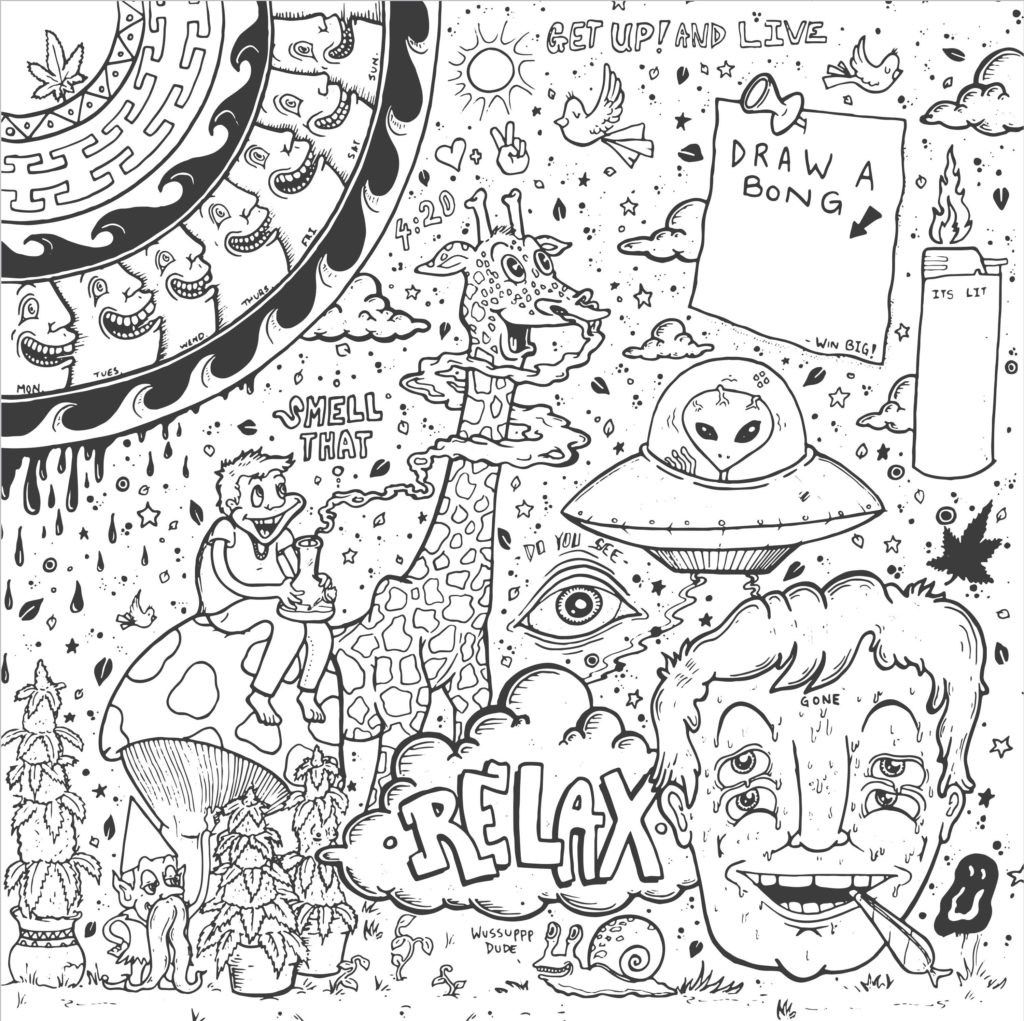 Featured image of post Trippy Weed Coloring Pages